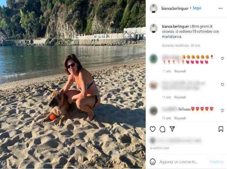 Bianca Berlinguer al mare