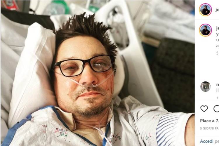 Jeremy Renner post dall'ospedale