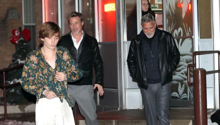 Brad Pitt e George Clooney- Wolves- solocine.it