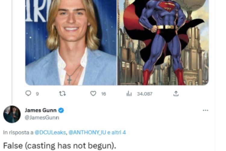 James Gunn smentisce voci su Superman