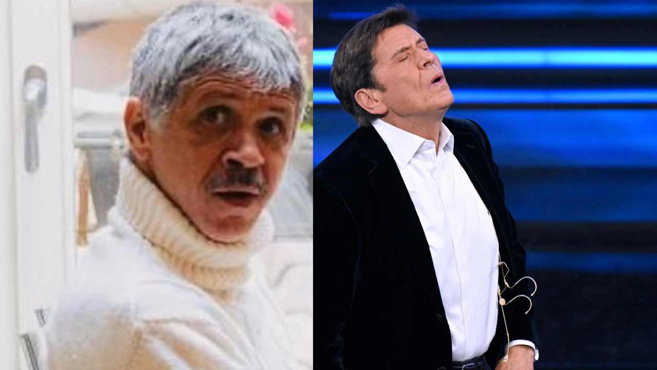 Il figlio di Gianni Morandi davanti alla sua lapide