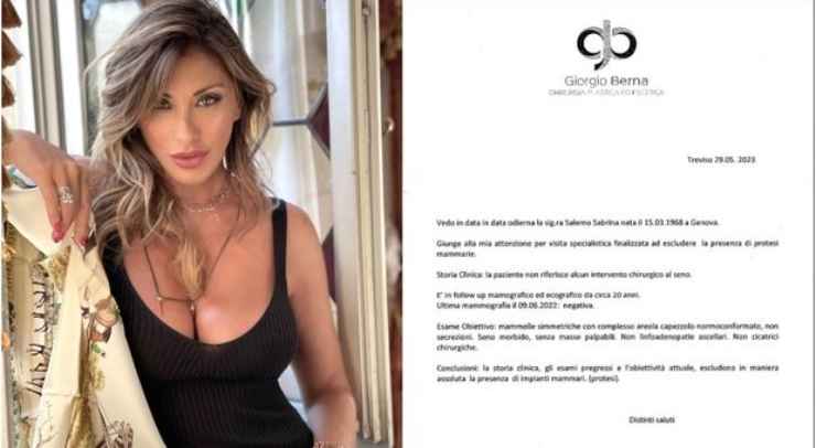 Sabrina Salerno e l'esito della perizia