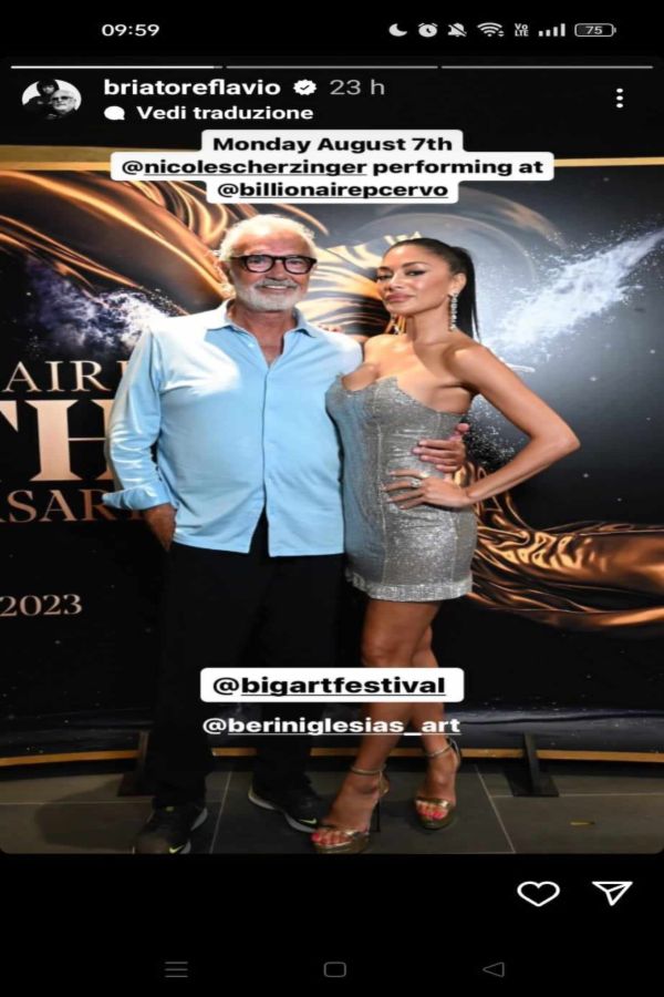 Flavio Briatore e Nicole Scherzinger - Fonte: Instagram - solocine.it