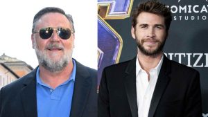 Russell Crowe e Liam Hemsworth solocine